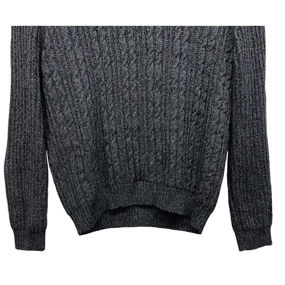 Tasso Elba Sweater Men’s Size L Heather Gray Quarter Zip Long Sleeve - Picture 5 of 6